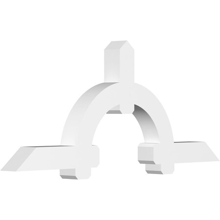 Ekena Millwork Ericson Architectural Grade PVC Gable Bracket, 84"W x 35"H x 6"D x 6"F, 10/12 Pitch GBP084X35X0606ERI00